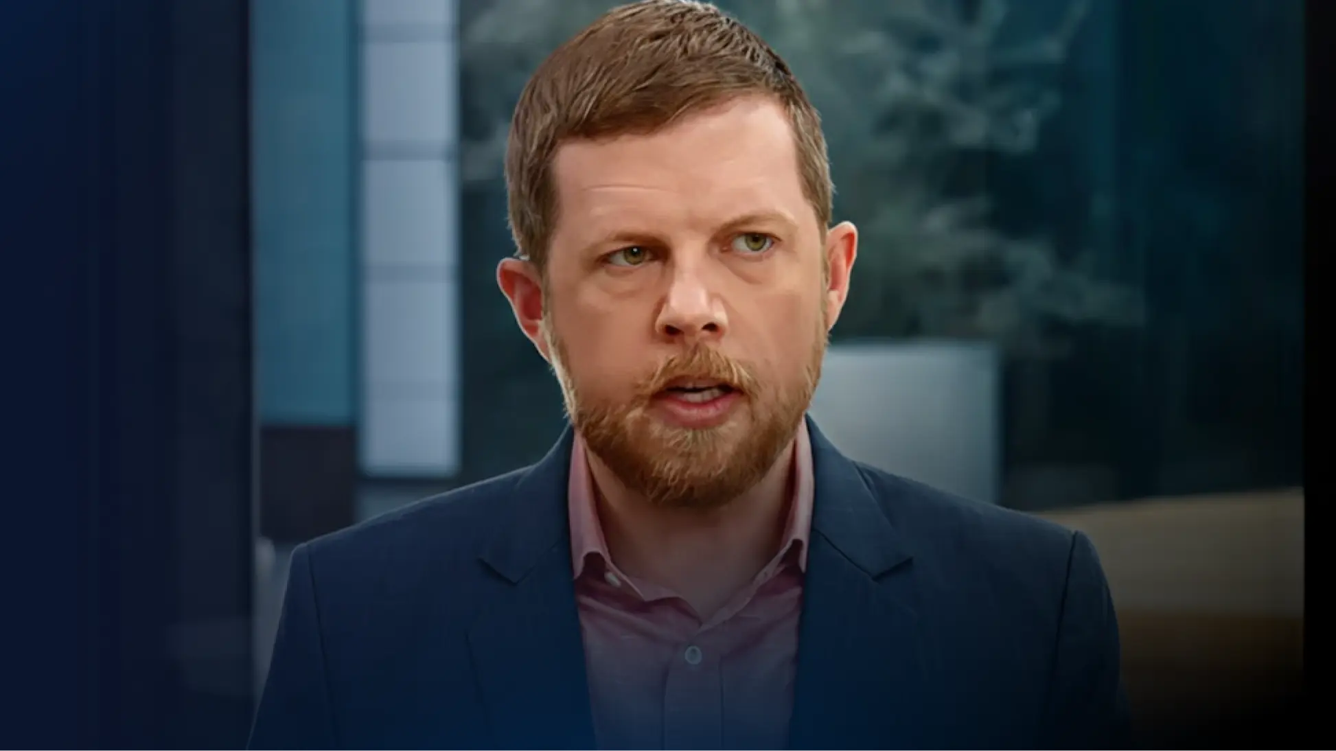 Video thumbnail of Connor speaking in an interview.